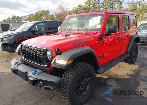 2024 Jeep Wrangler 4Xe Willys 4Xe из США, поврежденный, VIN 1C4RJXN69RW342213